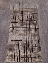 Пушистый овальный ковровая дорожка SIERRA D717 BEIGE-BROWN 2