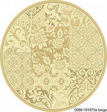 Рельефный ковер золотой из вискозы RIMINI 5068 191875a beige КРУГ