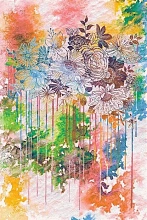 Шерстяной ковер в офис Hunnu R Цветы 6A1883 175