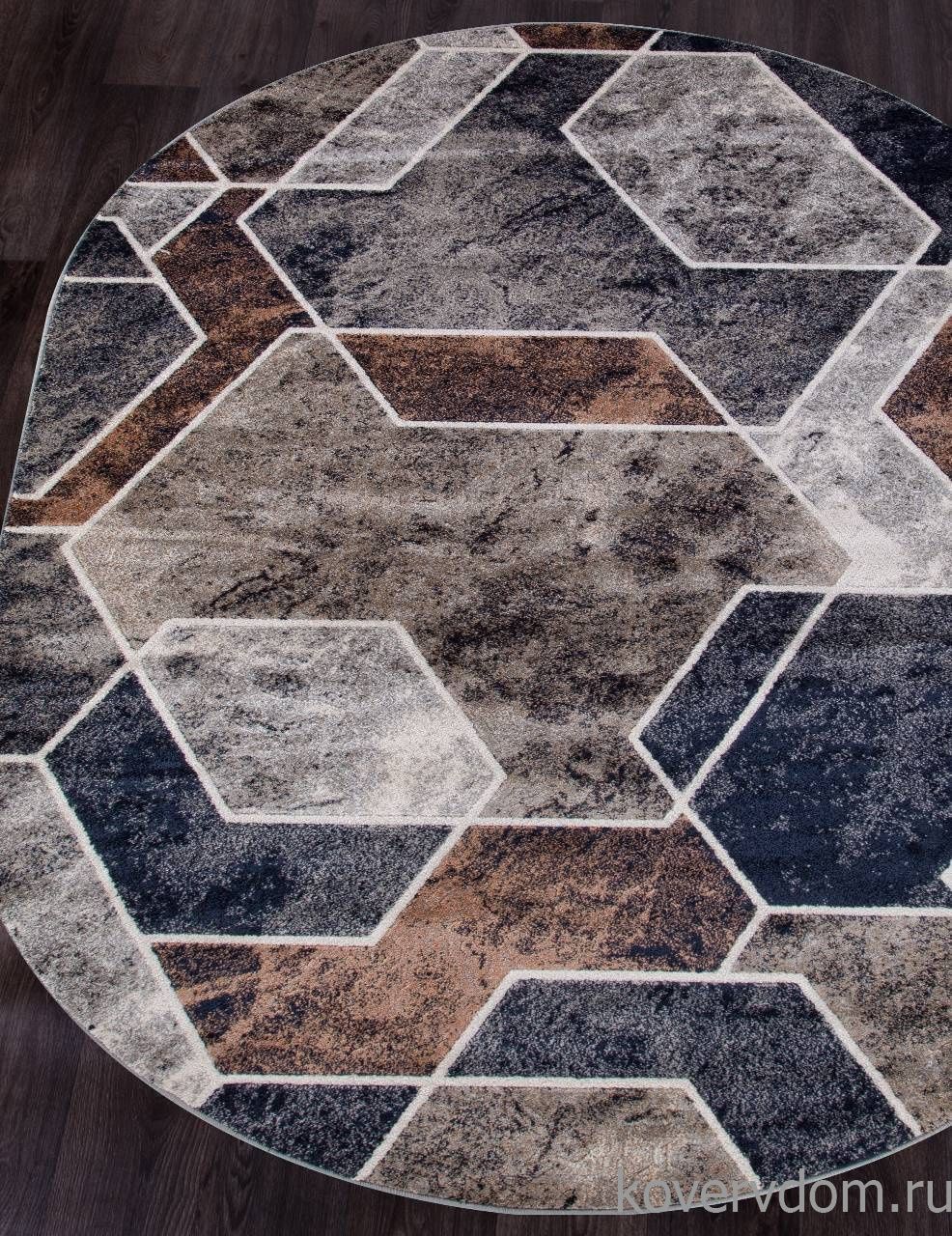 Ковер BOSTON D753 BEIGE-GRAY Овал