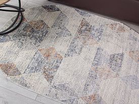 Однотонный ковер ZUMMA F257 ORANGE Овал