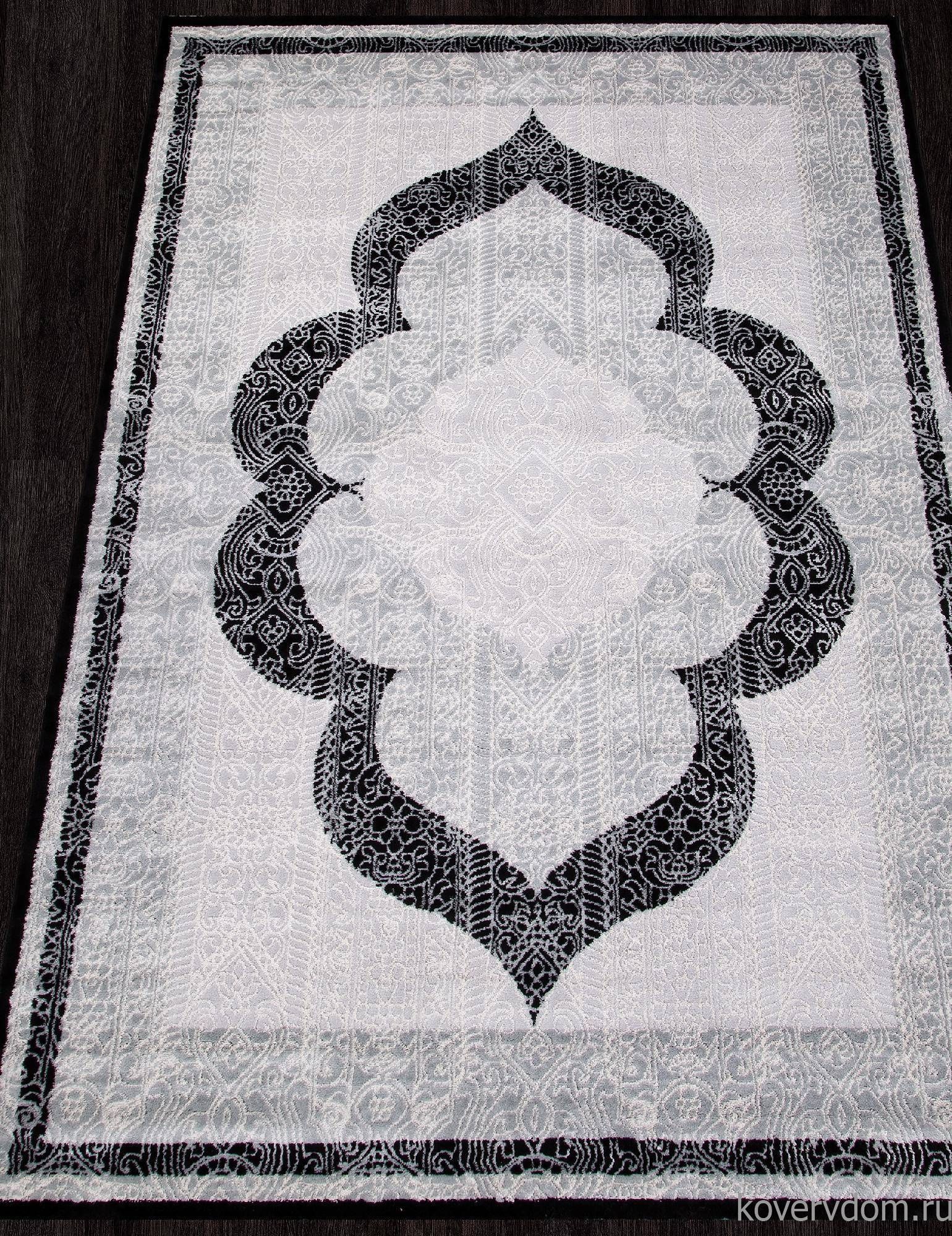 Ковер Valentino Y502A LIGHT GREY SHIRINK / BLACK