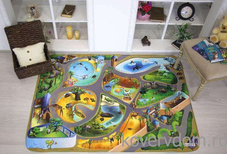 Детский развивающий 3D ковер Сказочный Зоопарк 86027
