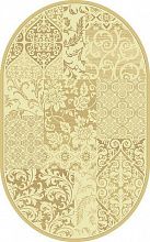 Рельефный ковер золотой из вискозы RIMINI 5068 191875a beige ОВАЛ