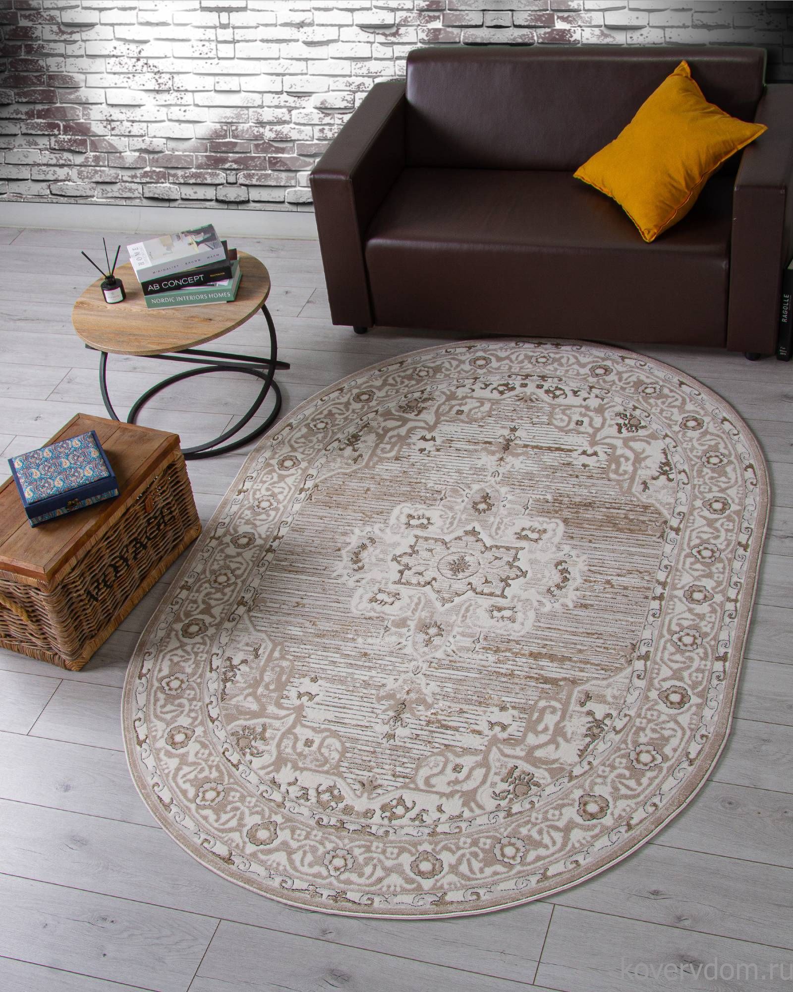 Ковер NOVA 04089A CREAM HB / LIGHT GRI HB Овал Ковер NOVA 04089A CREAM HB / LIGHT GRI HB Овал