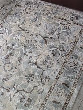 Пушистый овальный ковер IRIS MP04 CREAM-BLUE