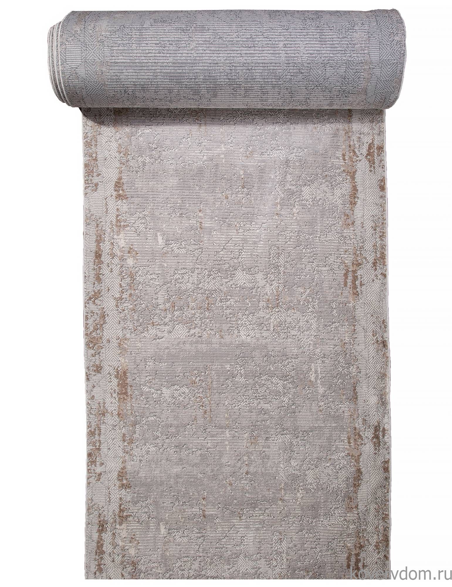 Ковровая Дорожка ALANYA 22400A WHITE / GREY SHR